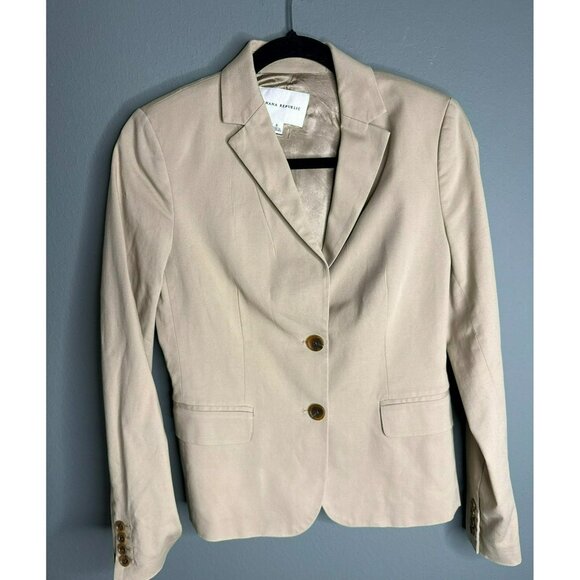 Banana Republic Jackets & Blazers - VTG Y2K Banana Republic Women's 6 Tan Two Button Twill Collared Blazer